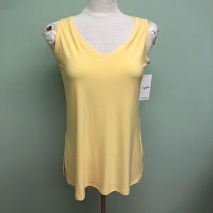 Sympli Go to V-Neck Tank: Lemon (PM1824)